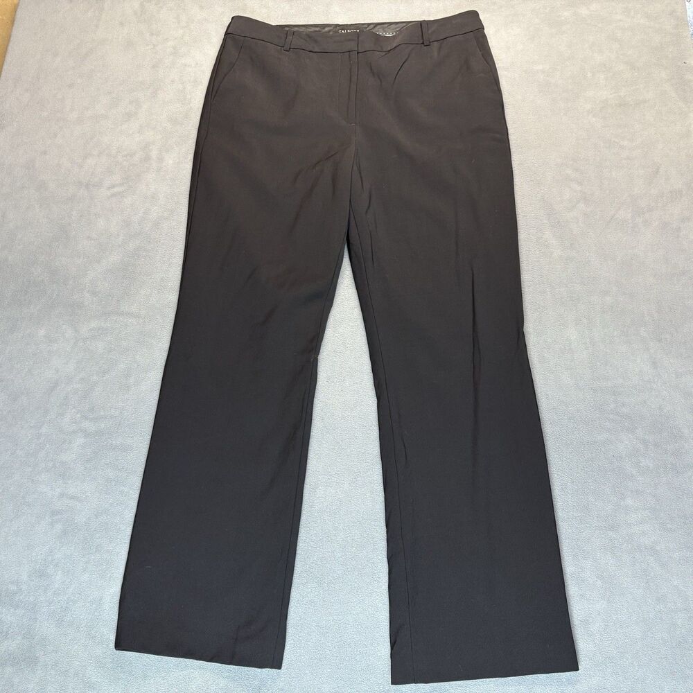 Talbots Womens Dress Pants Size 12 Lined Boot Cut High Rise Black